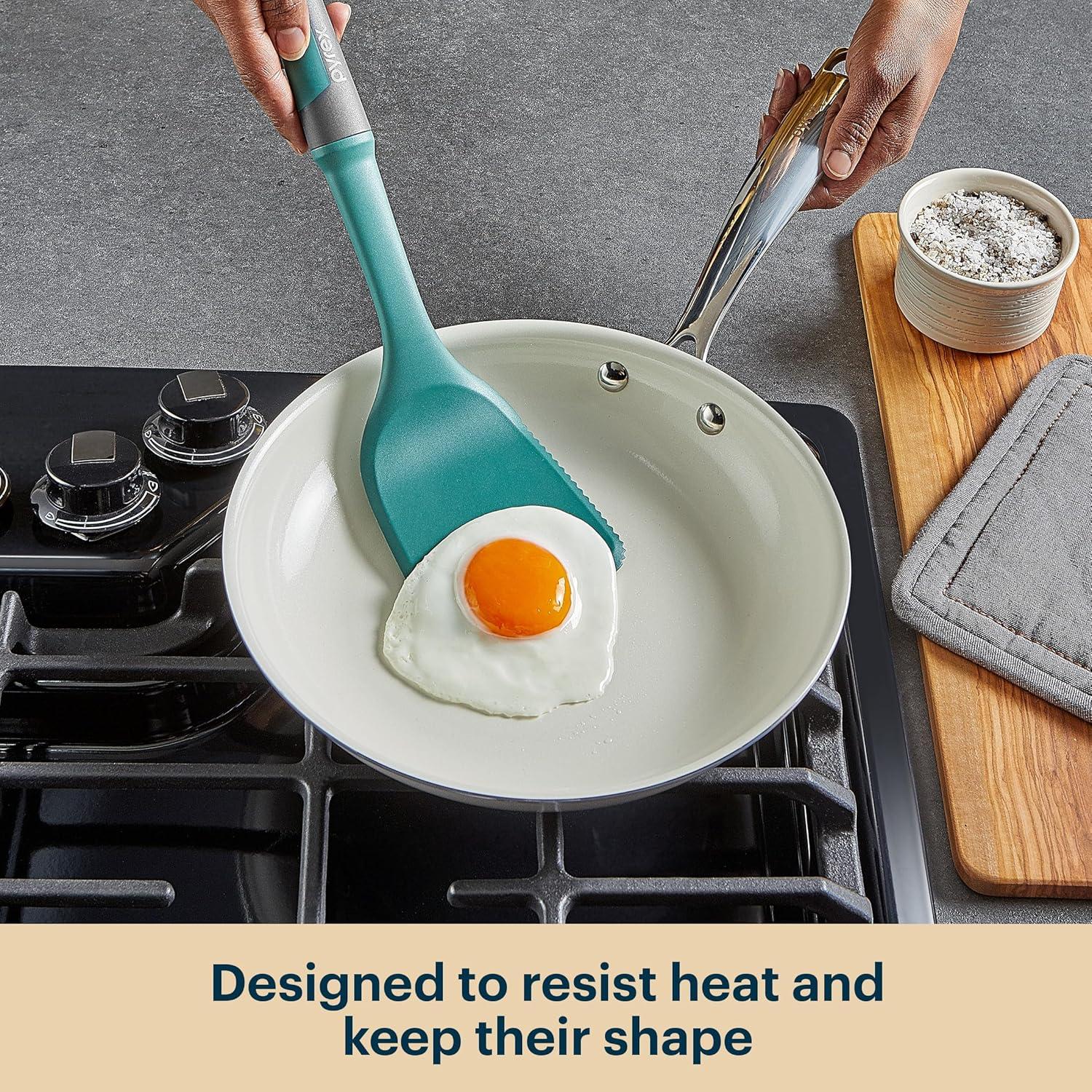 image:imagePyrex 22Piece Silicone Kitchen Cooking Utensils Set NonStick Silicone Cooking Gadgets Spatulas Pizza Wheel Grater Measuring and more