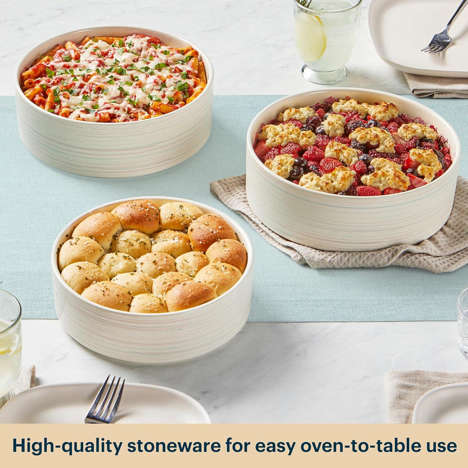 image:imagePyrex 8Piece 6oz Ceramic Ramekin Bakeware Set Nonstick Souffle Oven Pans Bakers For Baking Roasting Steaming3 Piece