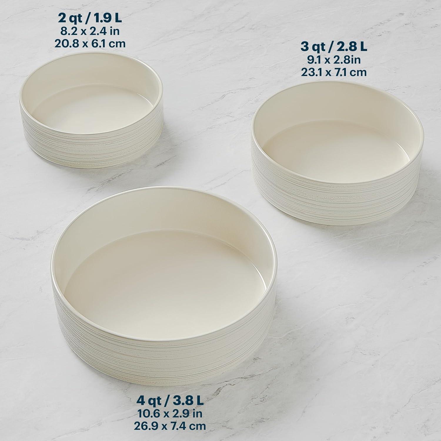 image:imagePyrex 8Piece 6oz Ceramic Ramekin Bakeware Set Nonstick Souffle Oven Pans Bakers For Baking Roasting Steaming3 Piece