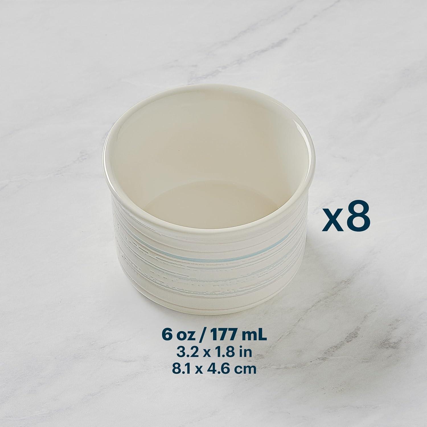 image:imagePyrex 8Piece 6oz Ceramic Ramekin Bakeware Set Nonstick Souffle Oven Pans Bakers For Baking Roasting Steaming8 Piece Ramekin