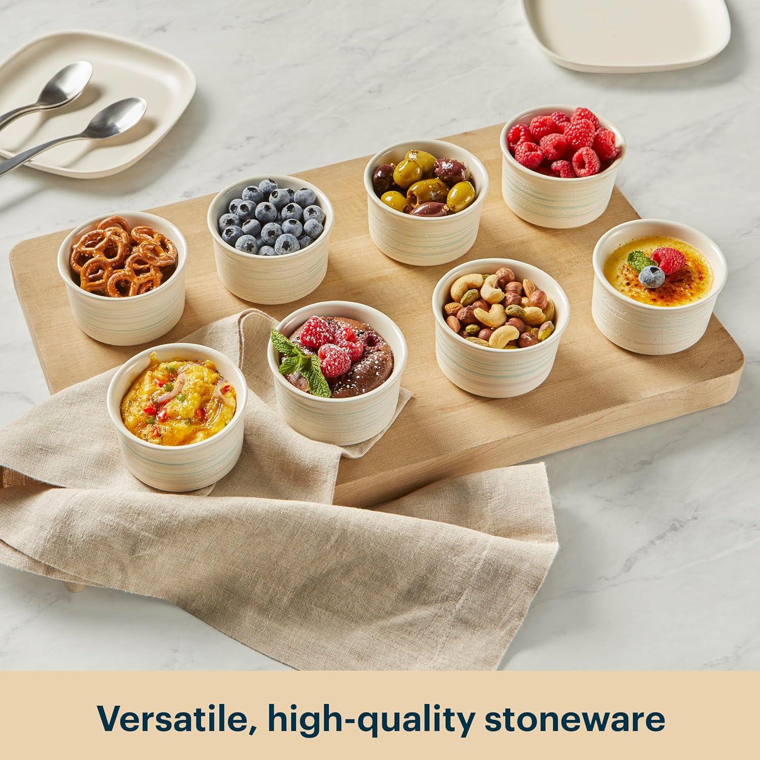image:imagePyrex 8Piece 6oz Ceramic Ramekin Bakeware Set Nonstick Souffle Oven Pans Bakers For Baking Roasting Steaming8 Piece Ramekin