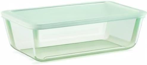 image:imagePyrex Colors Tinted 11 Cup Large Rectangular Food Storage Container Snug Fit NonToxic Plastic BPAFree Lids Freezer Dishwasher Microwave SafeGreen