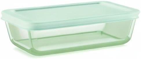 image:imagePyrex Colors Tinted 11 Cup Large Rectangular Food Storage Container Snug Fit NonToxic Plastic BPAFree Lids Freezer Dishwasher Microwave SafeGreen