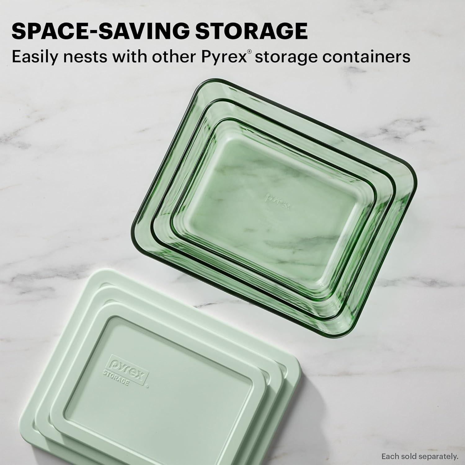 image:imagePyrex Colors Tinted 6PC Medium SmallMedium Round Food Storage Container Set Snug Fit NonToxic Plastic BPAFree Lids Freezer Dishwasher Microwave Safe 2 Cup 4 Cup amp 7 CupGreen