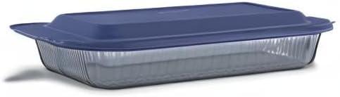 image:imagePyrex Colors Tinted 9x13 Glass Baking Dish with BPAFree Lid Oblong Bakeware Glass Pan For Casserole amp Lasagna Dishwasher Freezer Microwave and PreHeated Oven Safe SmokeSmoke