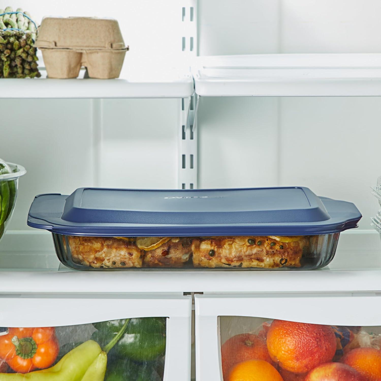 image:imagePyrex Colors Tinted 9x13 Glass Baking Dish with BPAFree Lid Oblong Bakeware Glass Pan For Casserole amp Lasagna Dishwasher Freezer Microwave and PreHeated Oven Safe SmokeSmoke