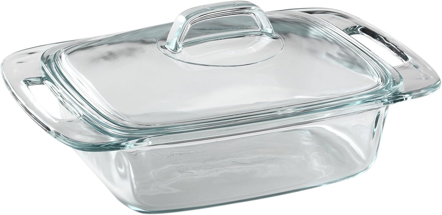 image:imagePyrex Deep 52Qt 9x13 2in1 Glass Baking Dish with Glass Lid Extra Large Rectangular Baking Pan For Casserole amp Lasagna Dishwasher Freezer Microwave and PreHeated Oven Safe2 QT