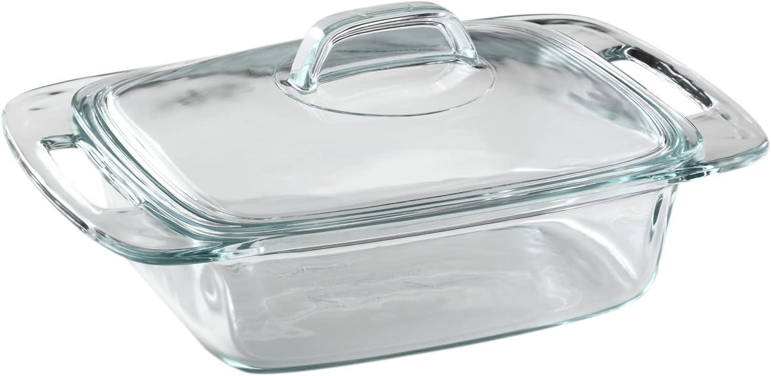 image:imagePyrex Deep 52Qt 9x13 2in1 Glass Baking Dish with Glass Lid Extra Large Rectangular Baking Pan For Casserole amp Lasagna Dishwasher Freezer Microwave and PreHeated Oven Safe2 QT