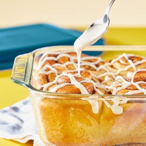 image:imagePyrex Deep 9x13Inch Glass Baking Dish with Lid Deep Casserole Dish Glass Food Container Oven Freezer and Microwave Safe Clear Container9x13 1Count