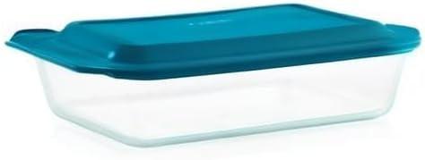 image:imagePyrex Deep 9x13Inch Glass Baking Dish with Lid Deep Casserole Dish Glass Food Container Oven Freezer and Microwave Safe Clear Container9x13 1Count