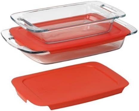image:imagePyrex Easy Grab 4Piece Glass Bakeware Set