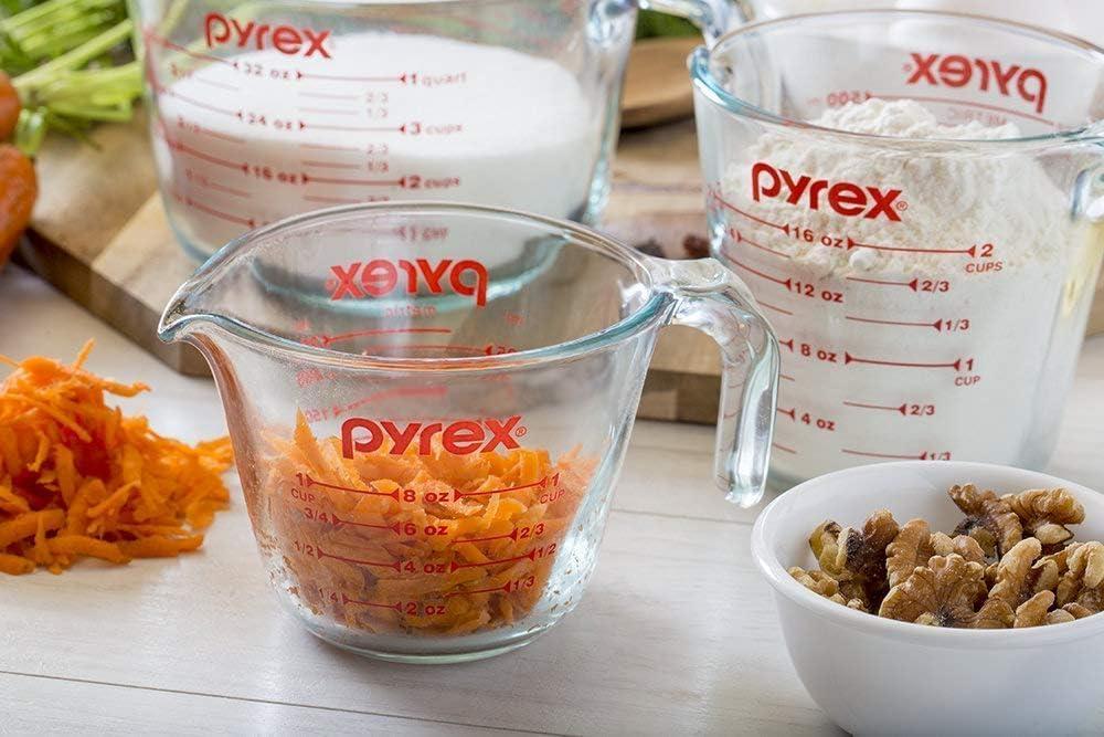 image:imagePyrex Essentials 2Pack Glass Measuring Cups Set 1 amp 2 Cup Measuring Cups For Prepping Baking and Cooking Preheated Oven Dishwasher Freezer and Microwave Safe