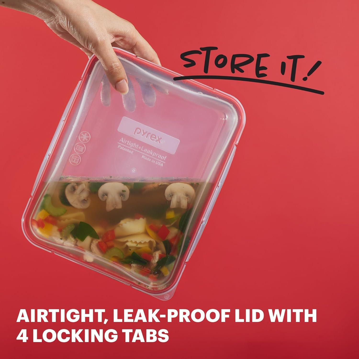 image:imagePyrex Freshlock 7Pack Glass Food Storage Containers Set 1 2 4 Cups Airtight amp Leakproof Plastic Locking Lids BPAFree Meal Prep Containers Set Freezer Dishwasher Microwave Safe4 Pack