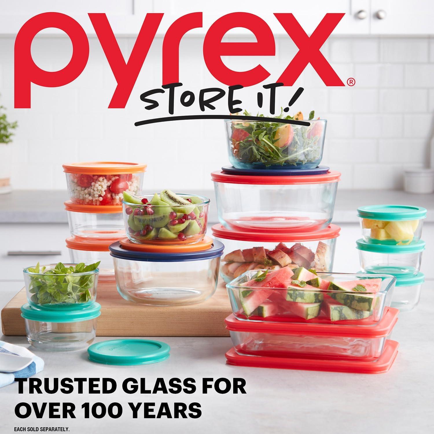 image:imagePyrex Simply Store 8Pack Small Glass Food Storage Containers Set 1 amp 2 Cup Meal Prep Containers With Plastic BPAFree Lids Dishwasher amp Microwave Safe7 Pack