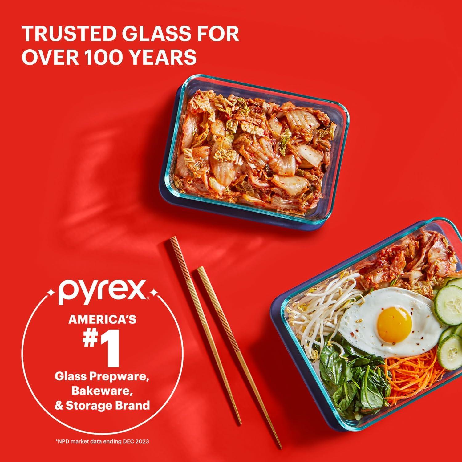 image:imagePyrex Simply Store 8Pack Small Glass Food Storage Containers Set 1 amp 2 Cup Meal Prep Containers With Plastic BPAFree Lids Dishwasher amp Microwave Safe7 Pack