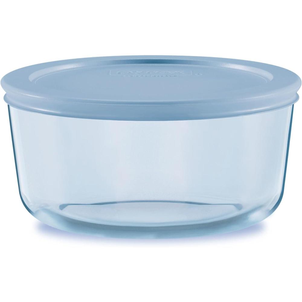 image:imagePyrex Colors Tinted 11 Cup Large Rectangular Food Storage Container Snug Fit NonToxic Plastic BPAFree Lids Freezer Dishwasher Microwave SafeBlue