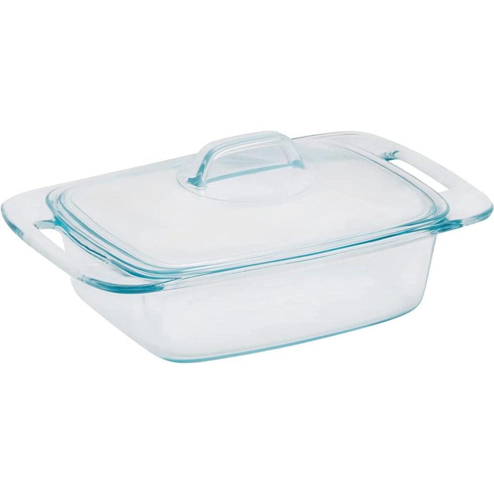 image:imagePyrex Deep 52Qt 9x13 2in1 Glass Baking Dish with Glass Lid Extra Large Rectangular Baking Pan For Casserole amp Lasagna Dishwasher Freezer Microwave and PreHeated Oven Safe2 QT