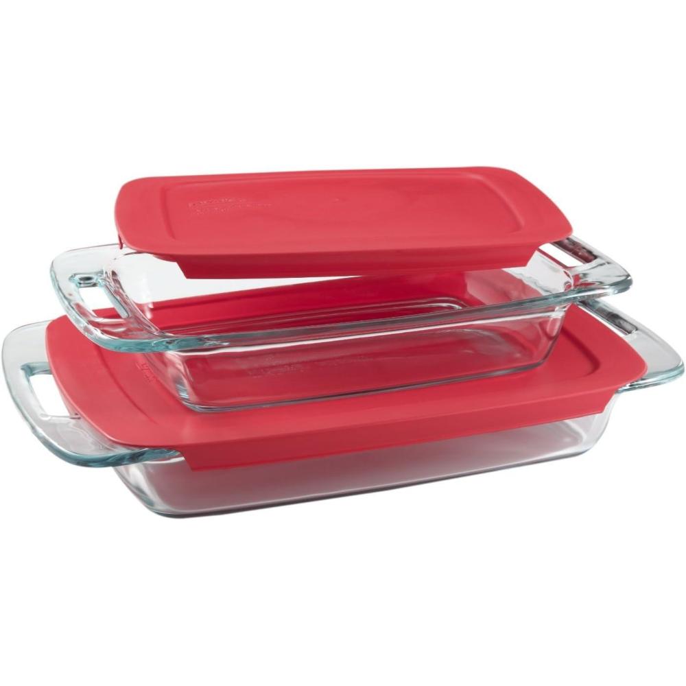 image:imagePyrex Easy Grab 4Piece Glass Bakeware Set