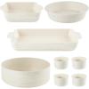 image:imagePyrex 8Piece 6oz Ceramic Ramekin Bakeware Set Nonstick Souffle Oven Pans Bakers For Baking Roasting Steaming8 Piece