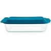 image:imagePyrex Deep 9x13Inch Glass Baking Dish with Lid Deep Casserole Dish Glass Food Container Oven Freezer and Microwave Safe Clear Container9x13 1Count
