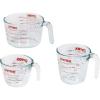image:imagePyrex Essentials 3Pack Glass Measuring Cups Set 1 2 amp 4 Cup Measuring Cups For Prepping Baking and Cooking Preheated Oven Dishwasher Freezer and Microwave Safe