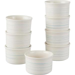 Pyrex (8-Piece, 6oz) Ceramic Ramekin Bakeware Set, Nonstick Souffle Oven Pans, Bakers, For Baking, Roasting, Steaming(8 Piece (Ramekin))