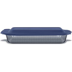 Pyrex Colors Tinted (9×13) Glass Baking Dish with BPA-Free Lid, Oblong Bakeware Glass Pan For Casserole & Lasagna, Dishwasher, Freezer, Microwave and Pre-Heated Oven Safe, Smoke(Smoke)
