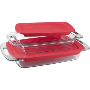 Pyrex Easy Grab 4-Piece Glass Bakeware Set