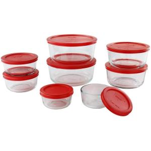 Pyrex Simply Store (8-Pack) Small Glass Food Storage Containers Set, (1 & 2 Cup) Meal Prep Containers With Plastic BPA-Free Lids, Dishwasher & Microwave Safe(8 Pack (Medium))
