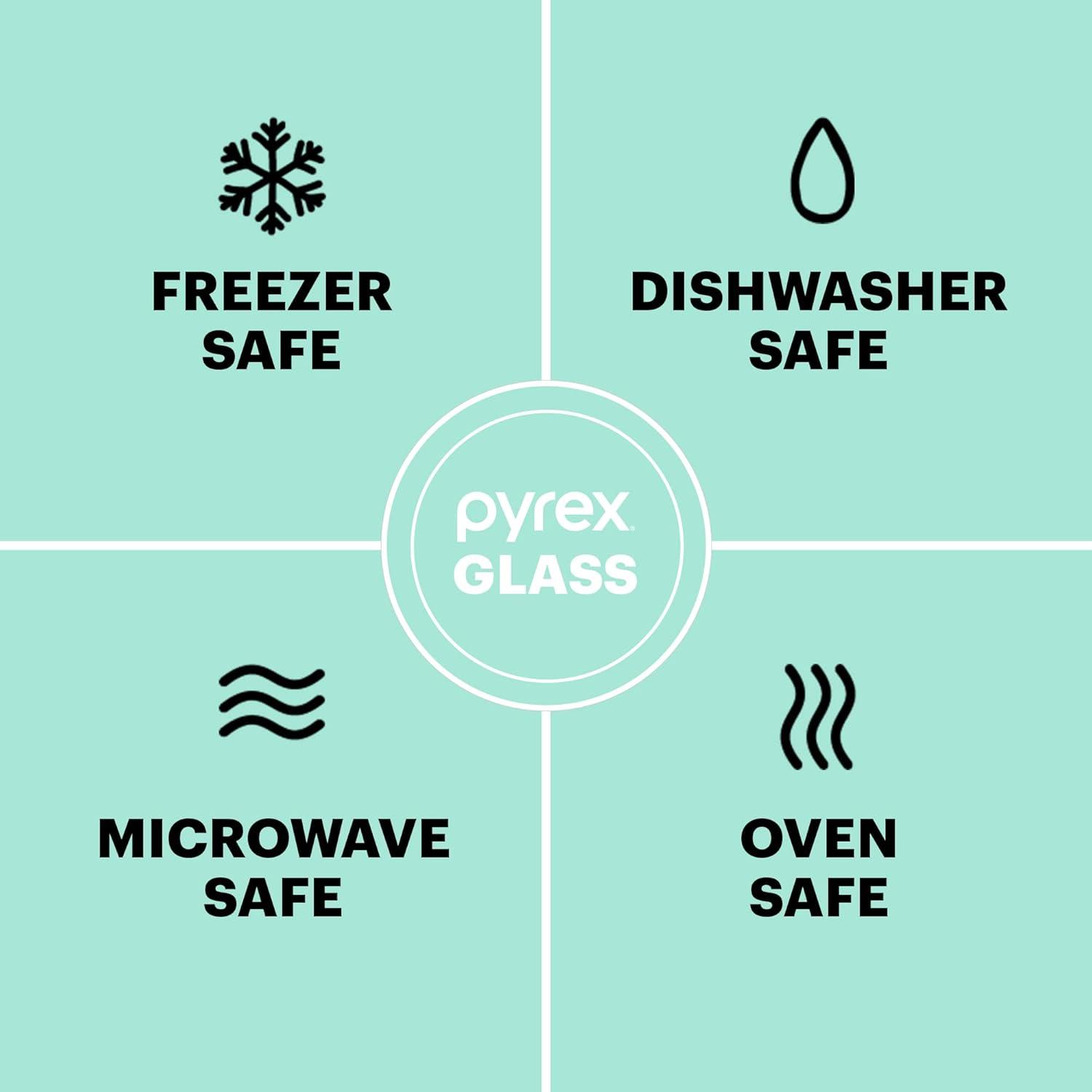image:imagePyrex Deep 2Pack 95 Glass Baking Dish Set Round Pie Glass Bakeware Dishwasher Microwave Freezer amp PreHeated Oven Safe