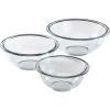 image:imagePyrex Essentials 3Piece Glass Mixing Bowls Set For Prepping Baking and Cooking Preheated Oven Dishwasher Freezer and Microwave Safe