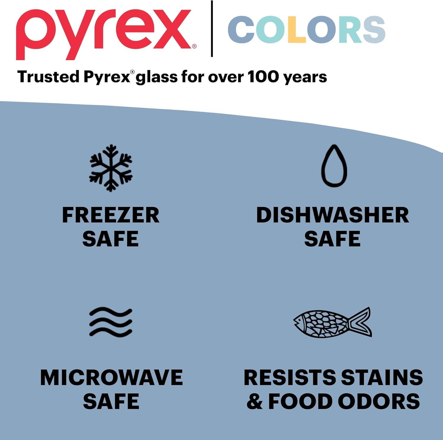 image:imageGreen Tinted 6Piece Rectangle Storage Set with Lids by Pyrex