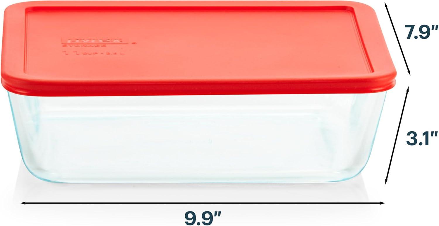 image:imagePyrex Simply Store Glass Food Storage Container Snug Fit NonToxic Plastic BPAFree Lids Freezer Dishwasher Microwave Safe 6 Cup11 Cup