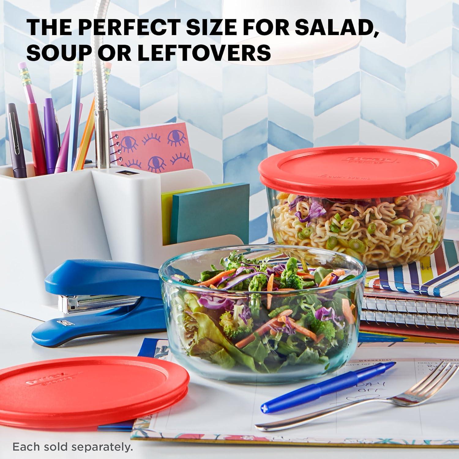 image:imagePyrex Simply Store Glass Food Storage Container Snug Fit NonToxic Plastic BPAFree Lids Freezer Dishwasher Microwave Safe 6 Cup4 Cup