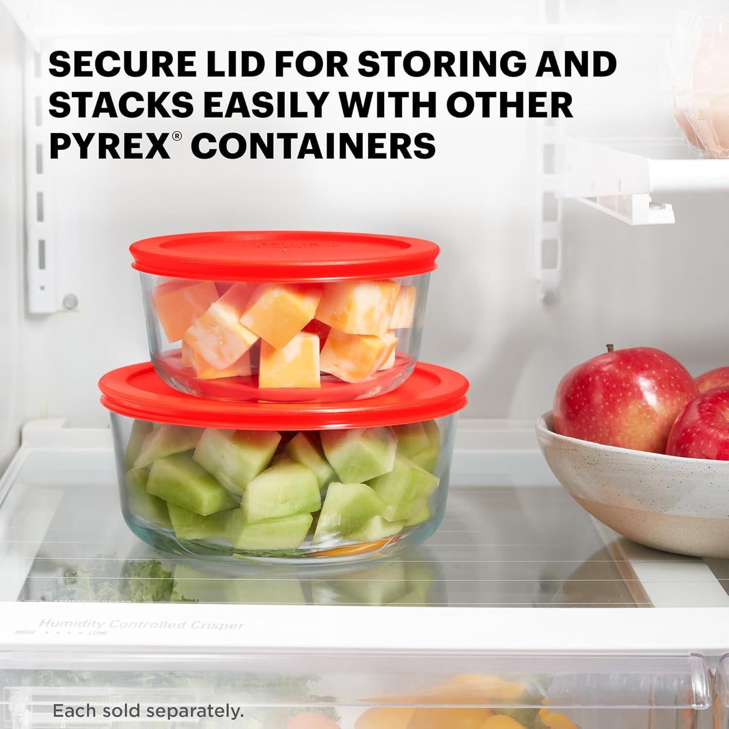 image:imagePyrex Simply Store Glass Food Storage Container Snug Fit NonToxic Plastic BPAFree Lids Freezer Dishwasher Microwave Safe 6 Cup4 Cup