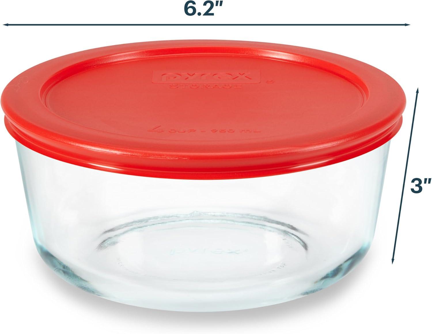 image:imagePyrex Simply Store Glass Food Storage Container Snug Fit NonToxic Plastic BPAFree Lids Freezer Dishwasher Microwave Safe 6 Cup4 Cup