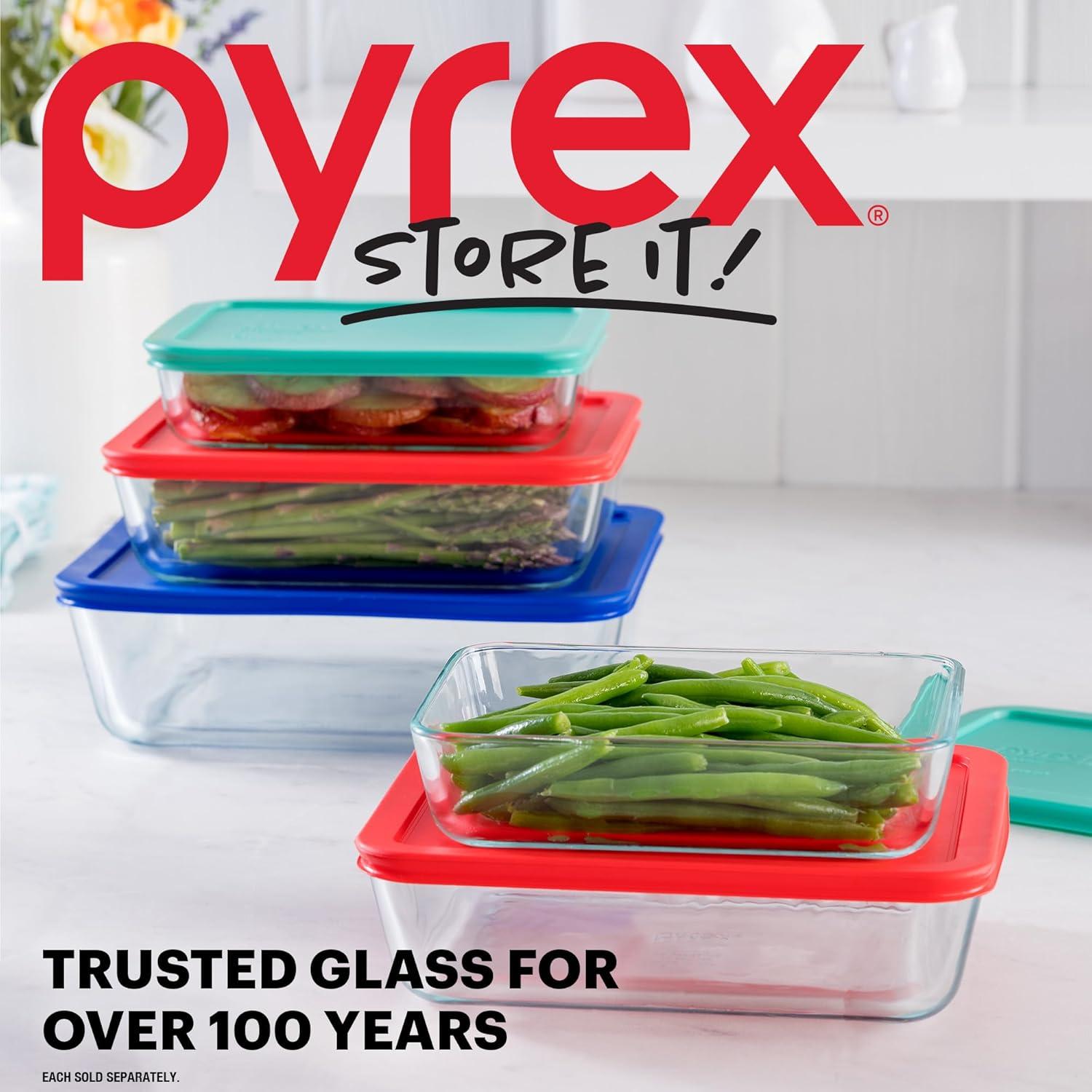 image:imagePyrex Simply Store Glass Food Storage Container Snug Fit NonToxic Plastic BPAFree Lids Freezer Dishwasher Microwave Safe 6 Cup6 Cup
